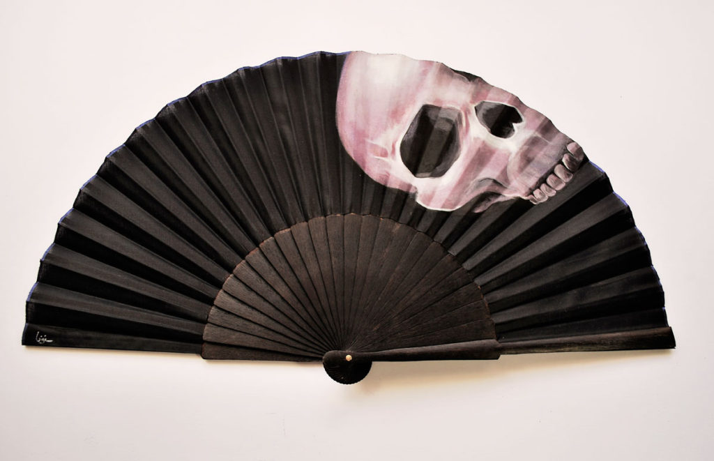 Cool Skull Printed Hand Fan