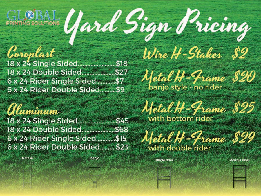 Yard Signs Custom Printed Durable Affordable