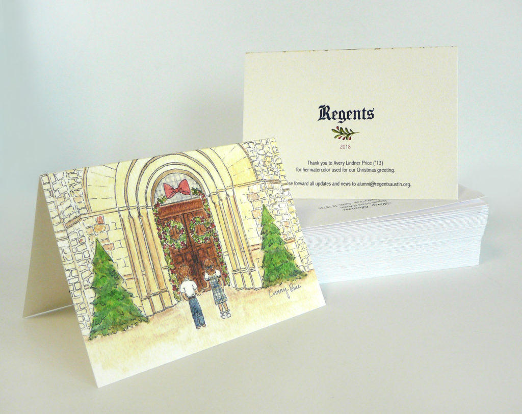 Custom Printed Watercolor Christmas Cards