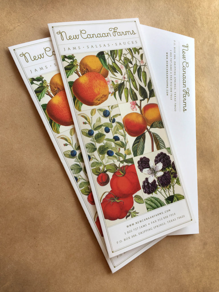 Brochures for our friends at New Canaan Farms