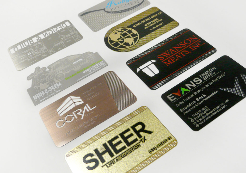 custom metal business card samples ideas inspiration
