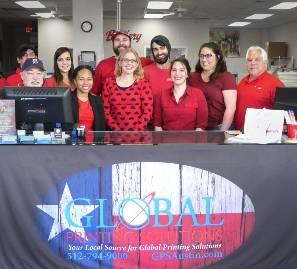 Global Printing Team Spirit Charity Go Red Heart Disease American Heart Association Shop Local Austin ATX