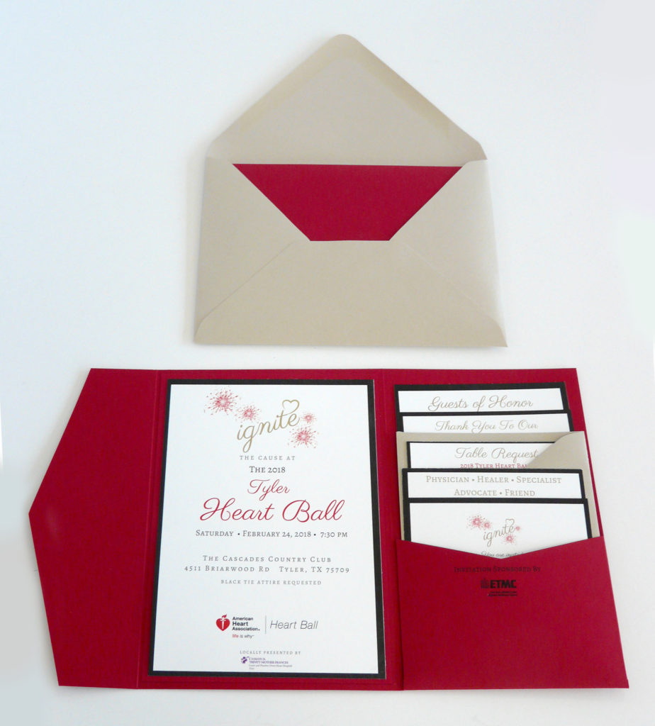 Elegant Folder Envelope Invitation Package for Ball, Gala, or Wedding