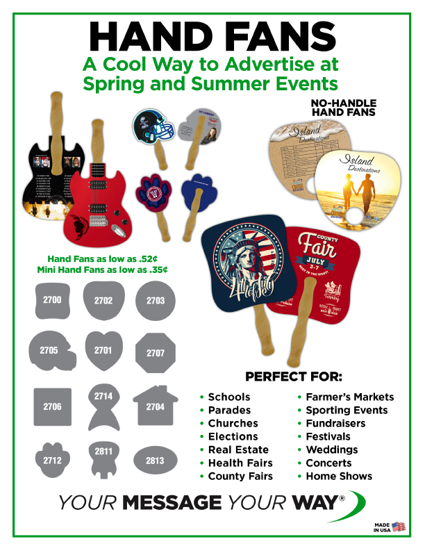 Custom Printed Hand Fans for Events