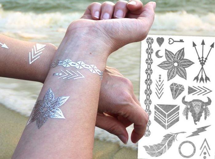Custom Printed Metallic Tattoo Designs in Austin