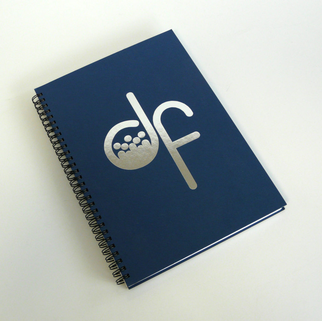 Custom Printed Wire Bound Notebook with Metallic Foil