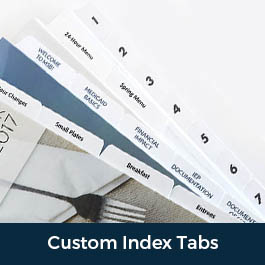 Custom Printed Index Tabs Office Supply Presentation Materials